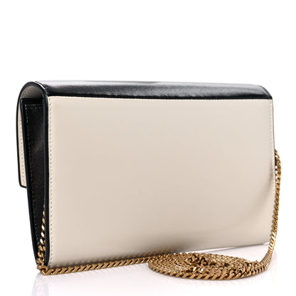Saint Laurent Smooth Shiny Calfskin Uptown Chain Wallet Black Crema Soft 4 of 12