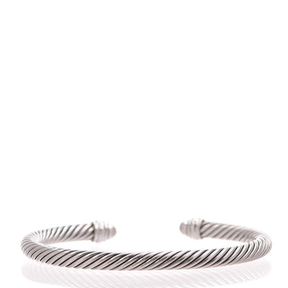 David Yurman Sterling Silver Pave Diamond 5mm Cable Classics Bracelet 3 of 4