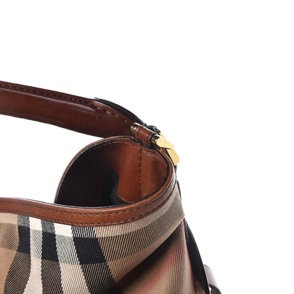 Burberry House Check Bridle Calfskin Medium Gosford Hobo Dark Tan 14 of 20