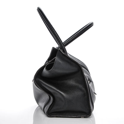 Celine Drummed Calfskin Shoulder Luggage Black 8 of 10