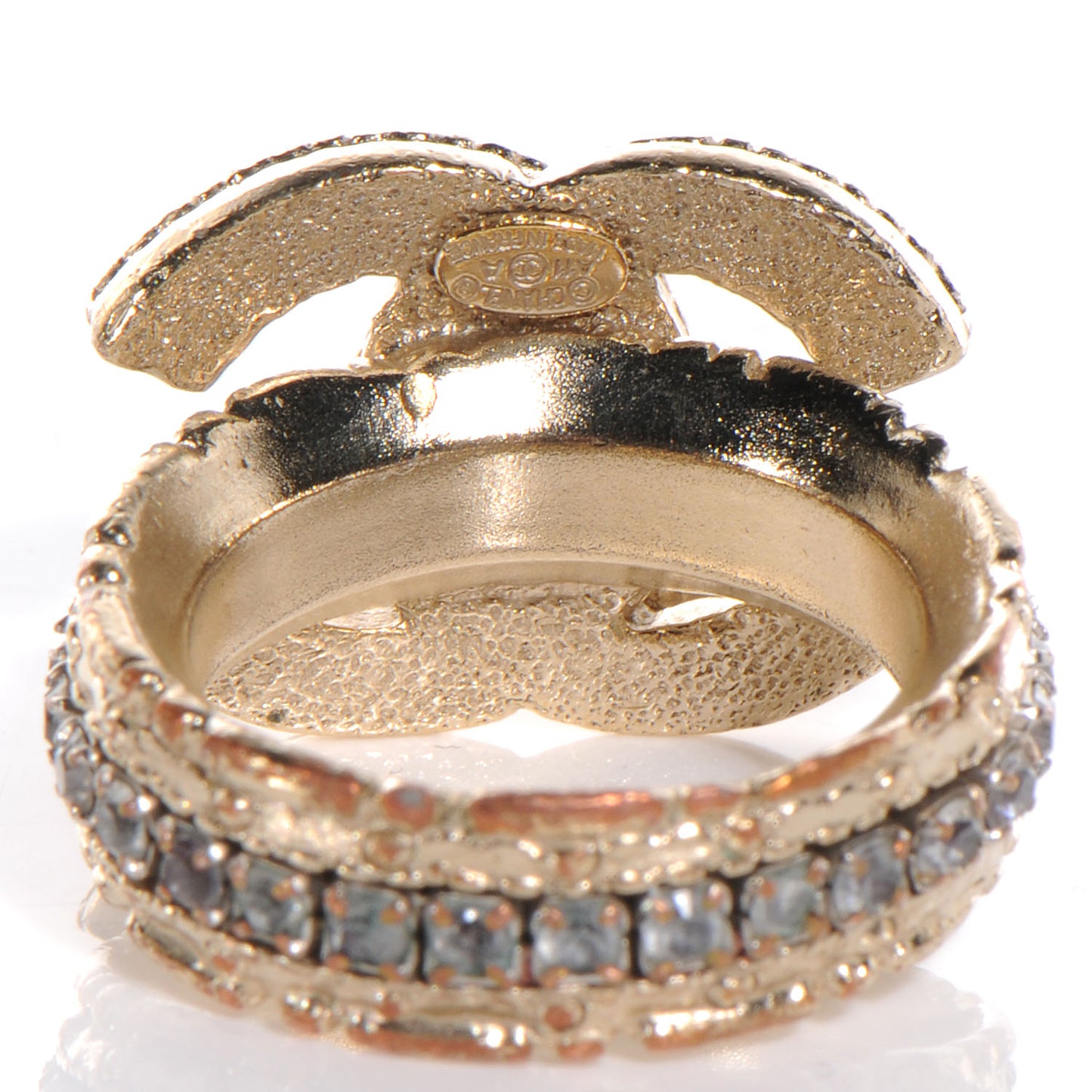 Paris Byzance Crystal CC Ring 6.5 Gold