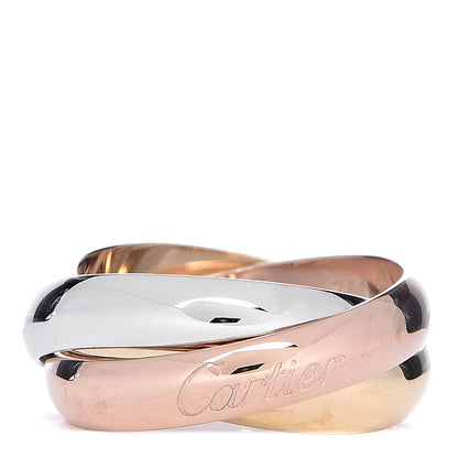Cartier 18K Pink Yellow White Gold Classic Trinity Ring 47 4 1 of 5