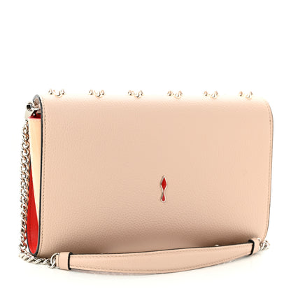 Christian Louboutin Calfskin Spikes Loubinthesky Paloma Clutch Ballerina 2 of 12