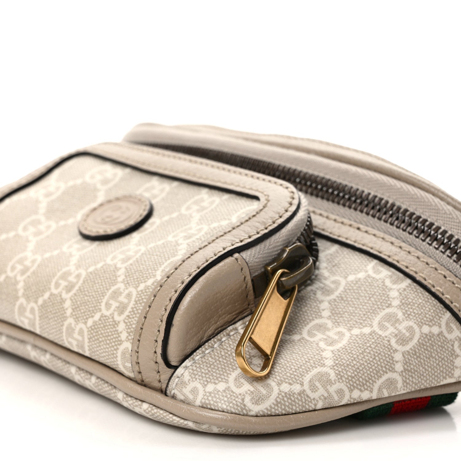 Gucci GG Supreme Monogram Textured Calfskin Web Retro Interlocking G Belt Bag Beige Mystic White Oatmeal 9 of 9