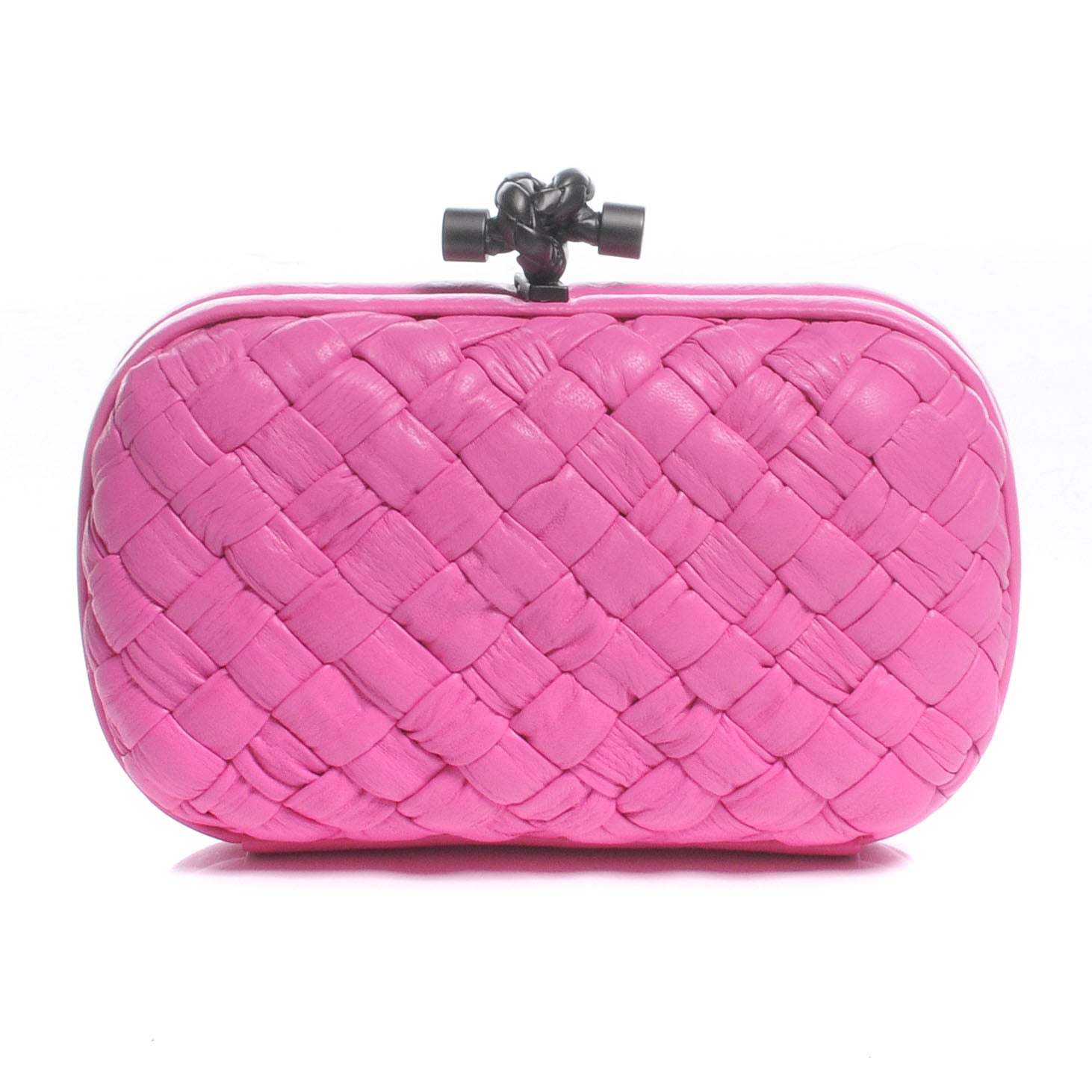 Bottega Veneta Leather Knot Clutch Pink 1 of 7