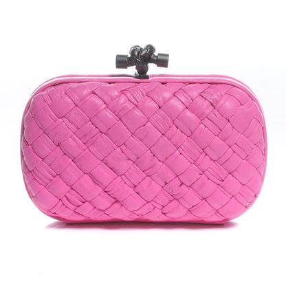Bottega Veneta Leather Knot Clutch Pink 1 of 7