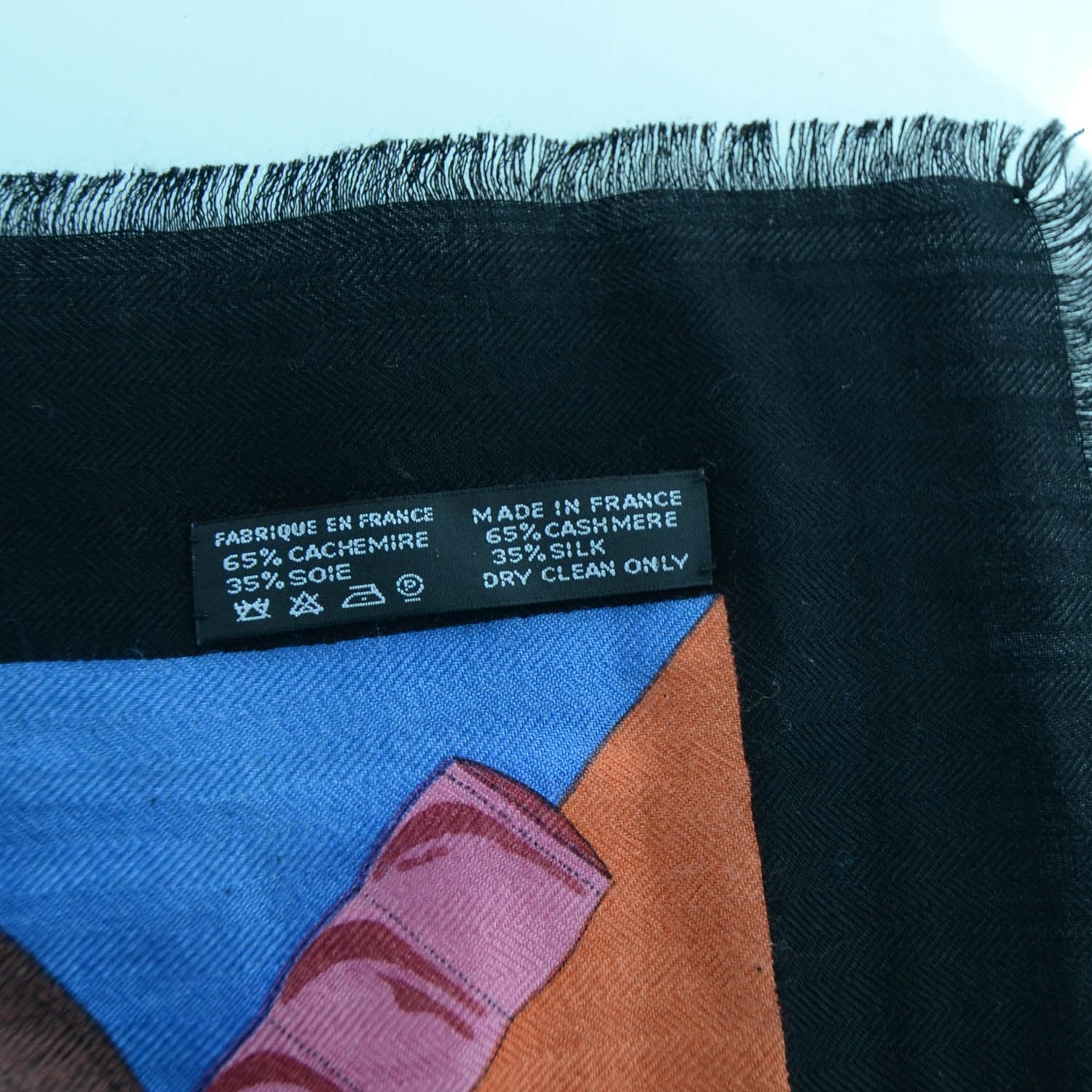 Hermes Cashmere Silk Eperon D Or Fringe Scarf 90 4 of 6