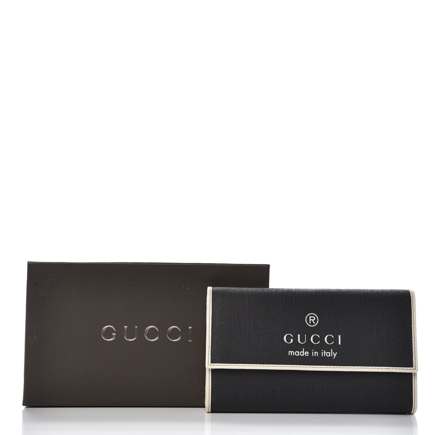 Gucci Coated Canvas Logo Continental Wallet Black 7 of 7