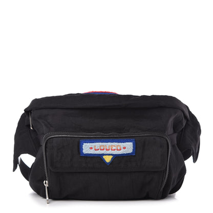Gucci Nylon 80s Logo Patch Belt Bag Black 1 of 10