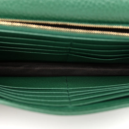 Gucci Dollar Calfskin Interlocking G Chain Wallet Emerald 5 of 9