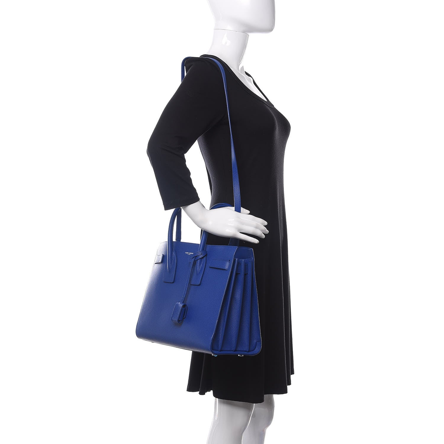 Saint Laurent Grained Calfskin Small Sac De Jour Outremer 2 of 12