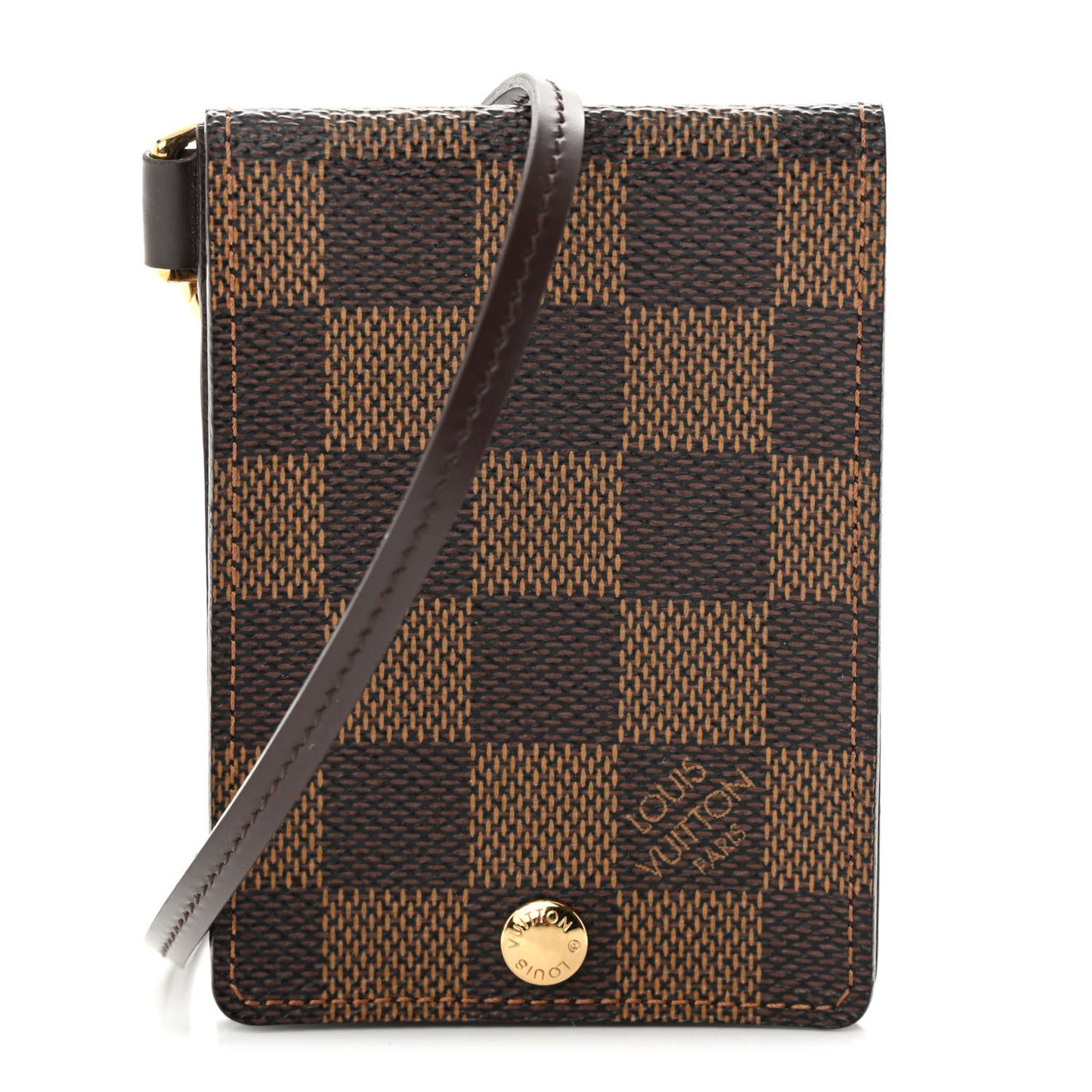 Damier Ebene Porte Carte ID Bandouliere
