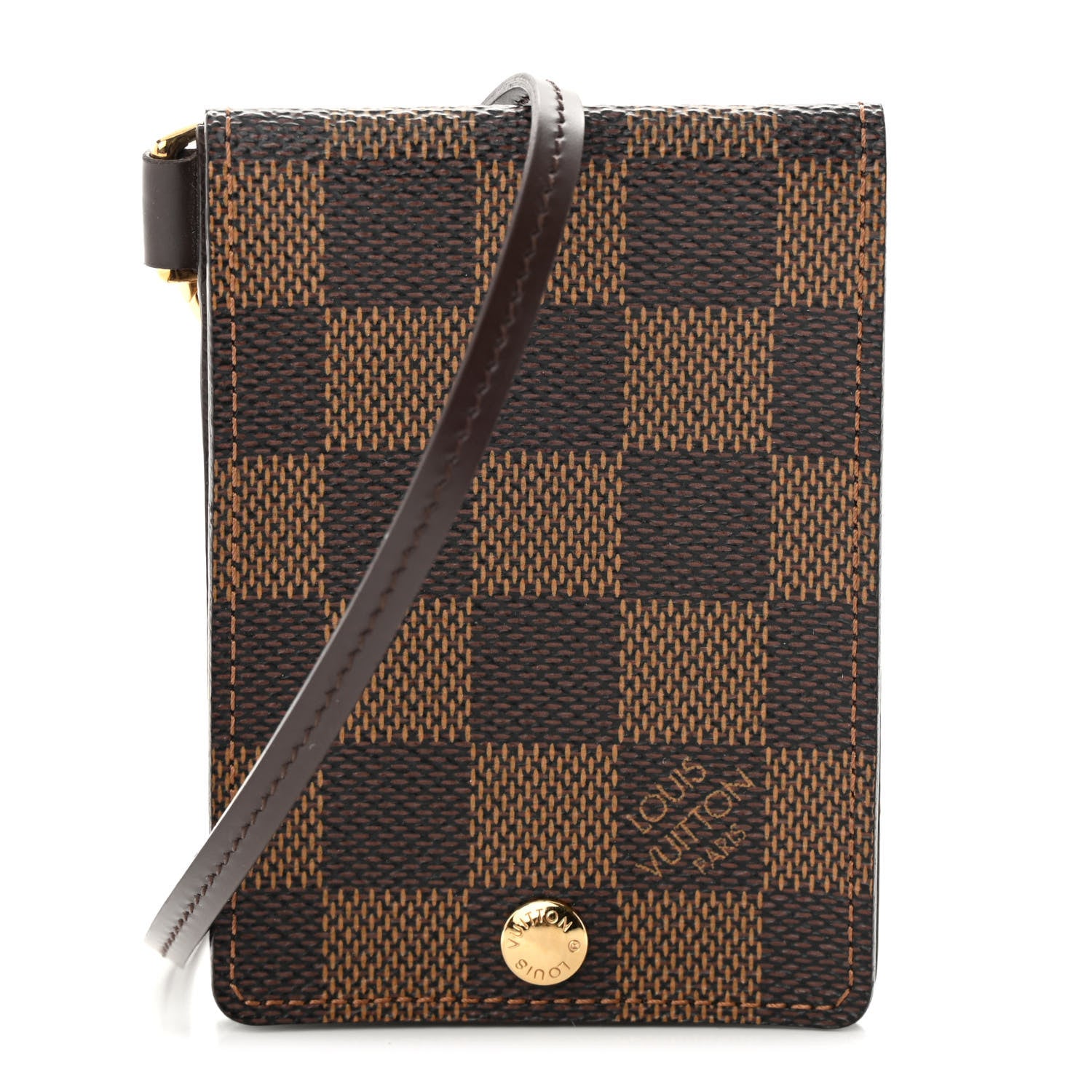 Louis Vuitton Damier Ebene Porte Carte ID Bandouliere 1 of 8
