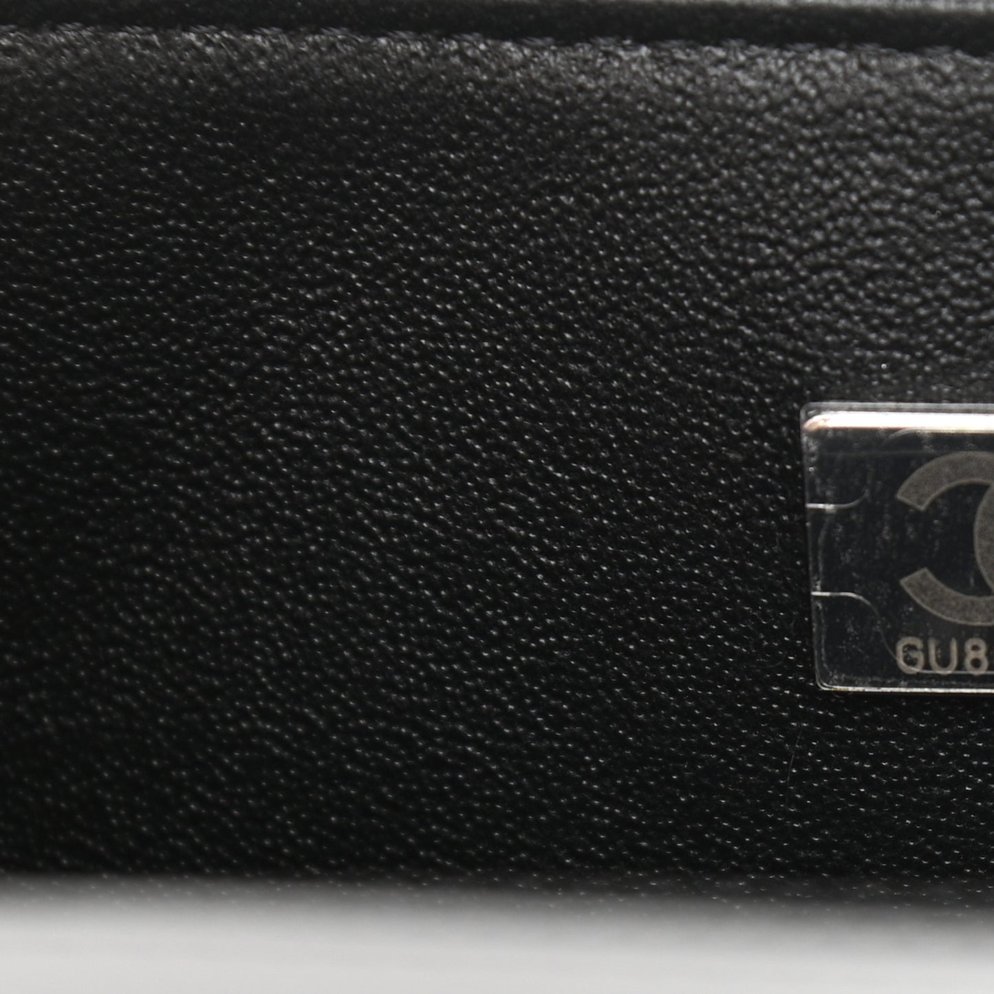 Patent Calfskin Quilted Mini Rectangular Flap So Black