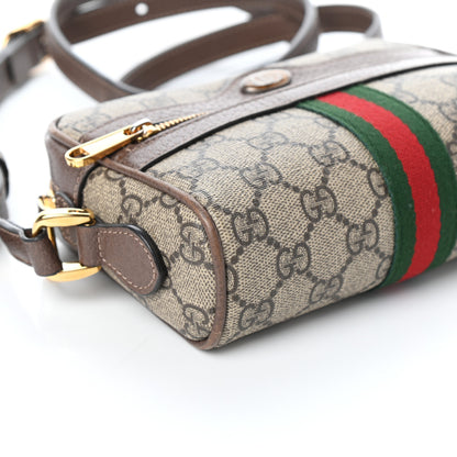 Gucci GG Supreme Monogram Web Mini Ophidia Shoulder Bag Brown 8 of 9