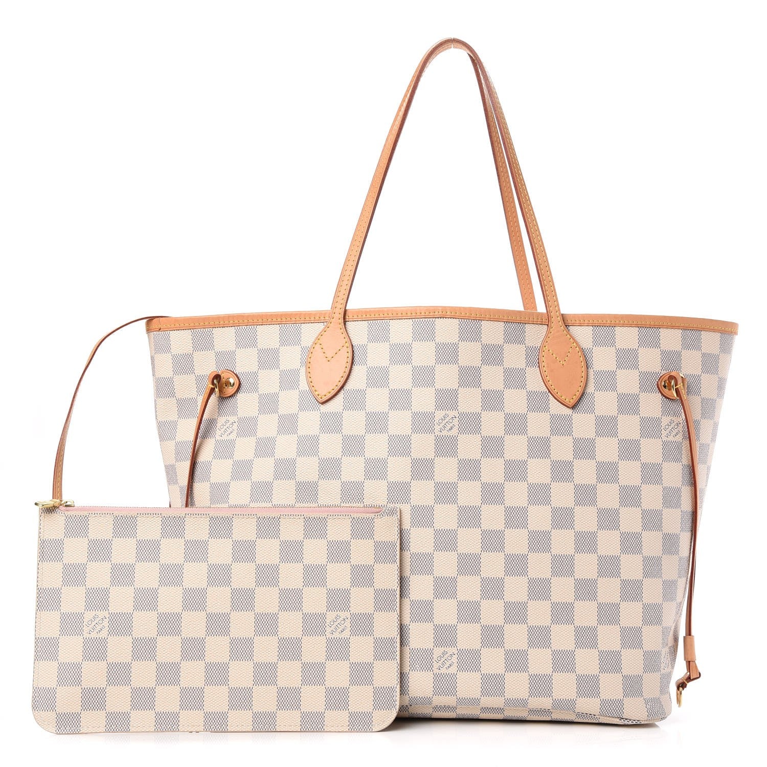 Louis Vuitton Damier Azur Neo Neverfull MM Rose Ballerine 1 of 13