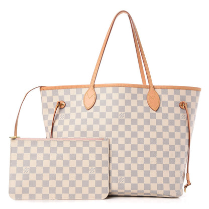Louis Vuitton Damier Azur Neo Neverfull MM Rose Ballerine 1 of 13