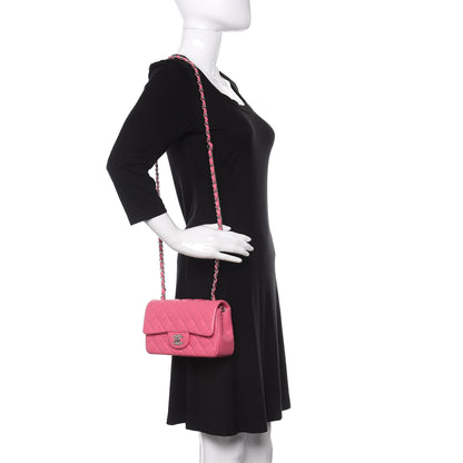 Chanel Lambskin Quilted Mini Rectangular Flap Pink 2 of 11