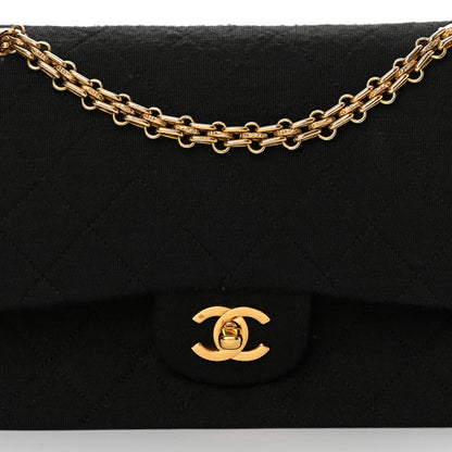 Chanel Jersey Quilted Small Double Flap Black 9 of 17