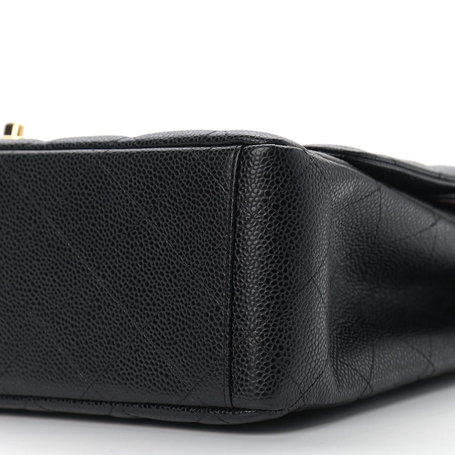 Caviar Quilted Maxi Double Flap Black