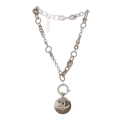 Chanel Twisted Chain CC Pendant Necklace Gold 3 of 6