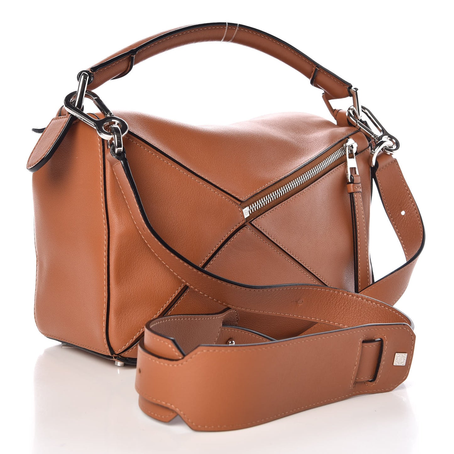 Calfskin Small Puzzle Bag Tan