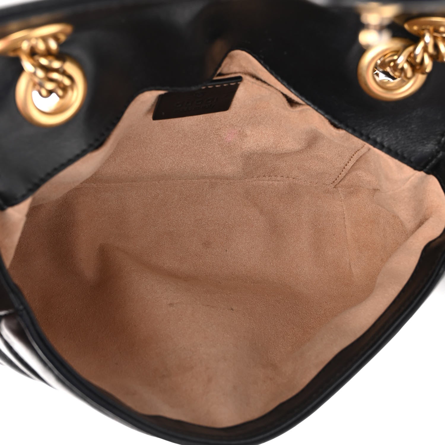 Gucci Calfskin Matelasse Mini GG Marmont Shoulder Bag Black 5 of 10