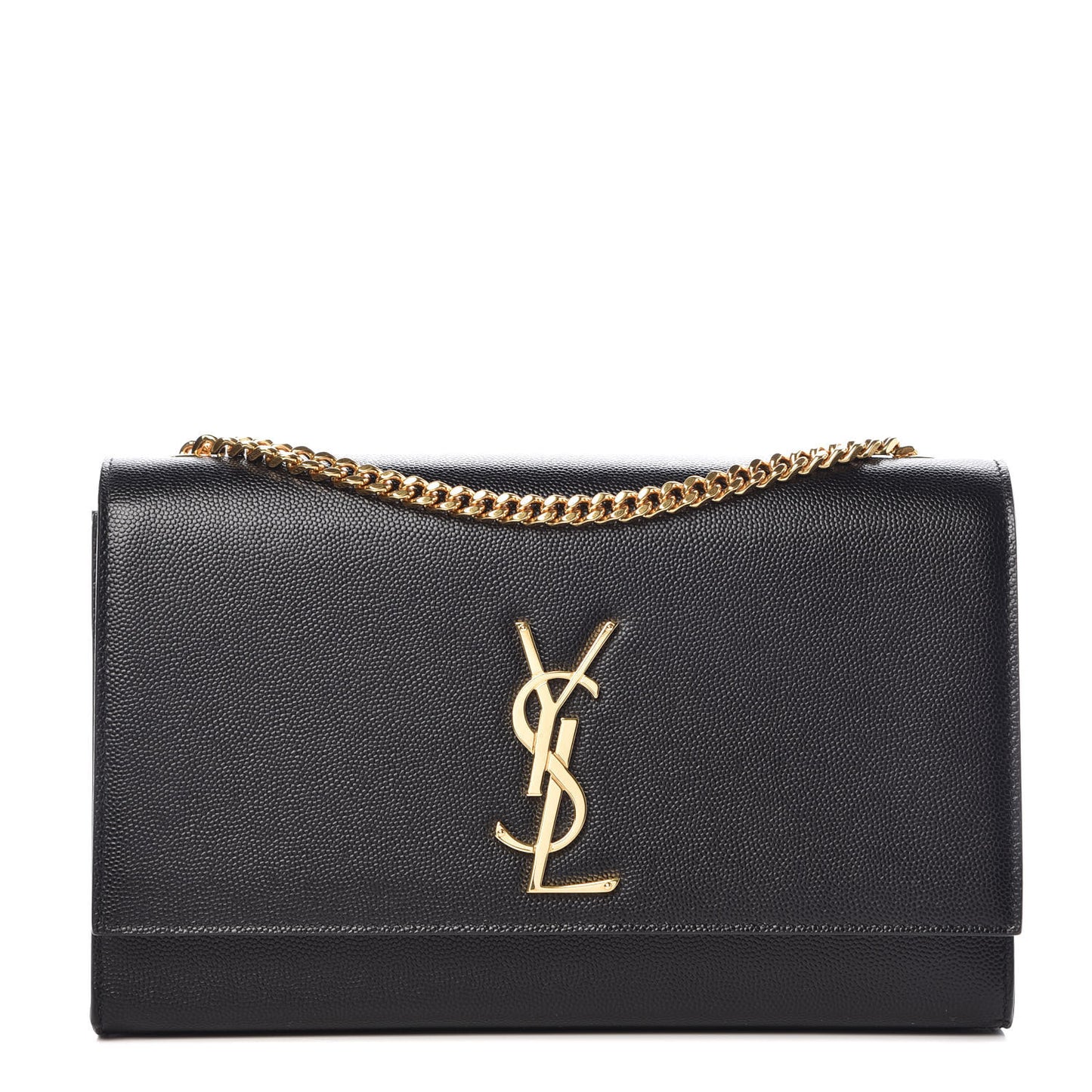 Grain De Poudre Medium Classic Monogram Kate Satchel Black