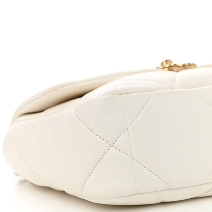 Chanel Lambskin Quilted Medium Chanel 19 Flap White 9 of 11