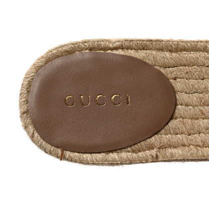 Gucci Nappa Matelasse GG Marmont Espadrille Slide Sandals 37 Porcelain Rose 6 of 11