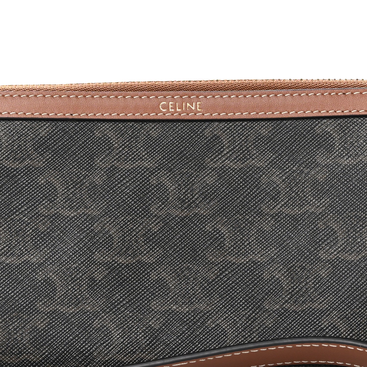 Celine Triomphe Calfskin Long Pouch With Strap Tan 8 of 8