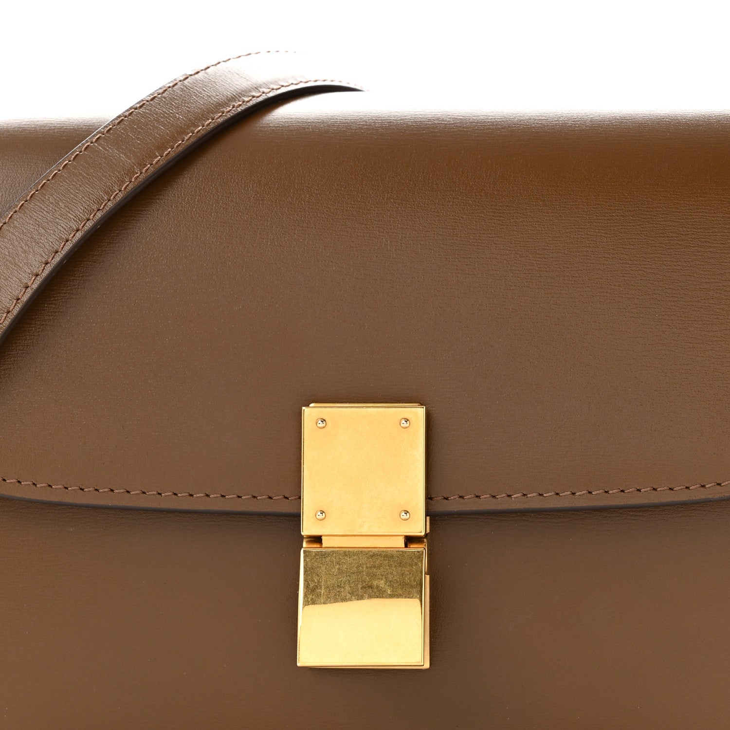 Celine Box Calfskin Teen Classic Box Flap Bag Camel 7 of 9