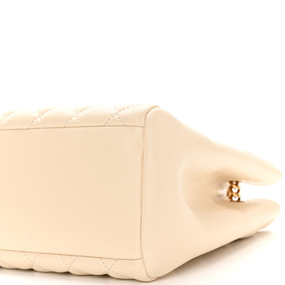 Versace Nappa Quilted Medusa Chain Shoulder Bag Beige 9 of 9
