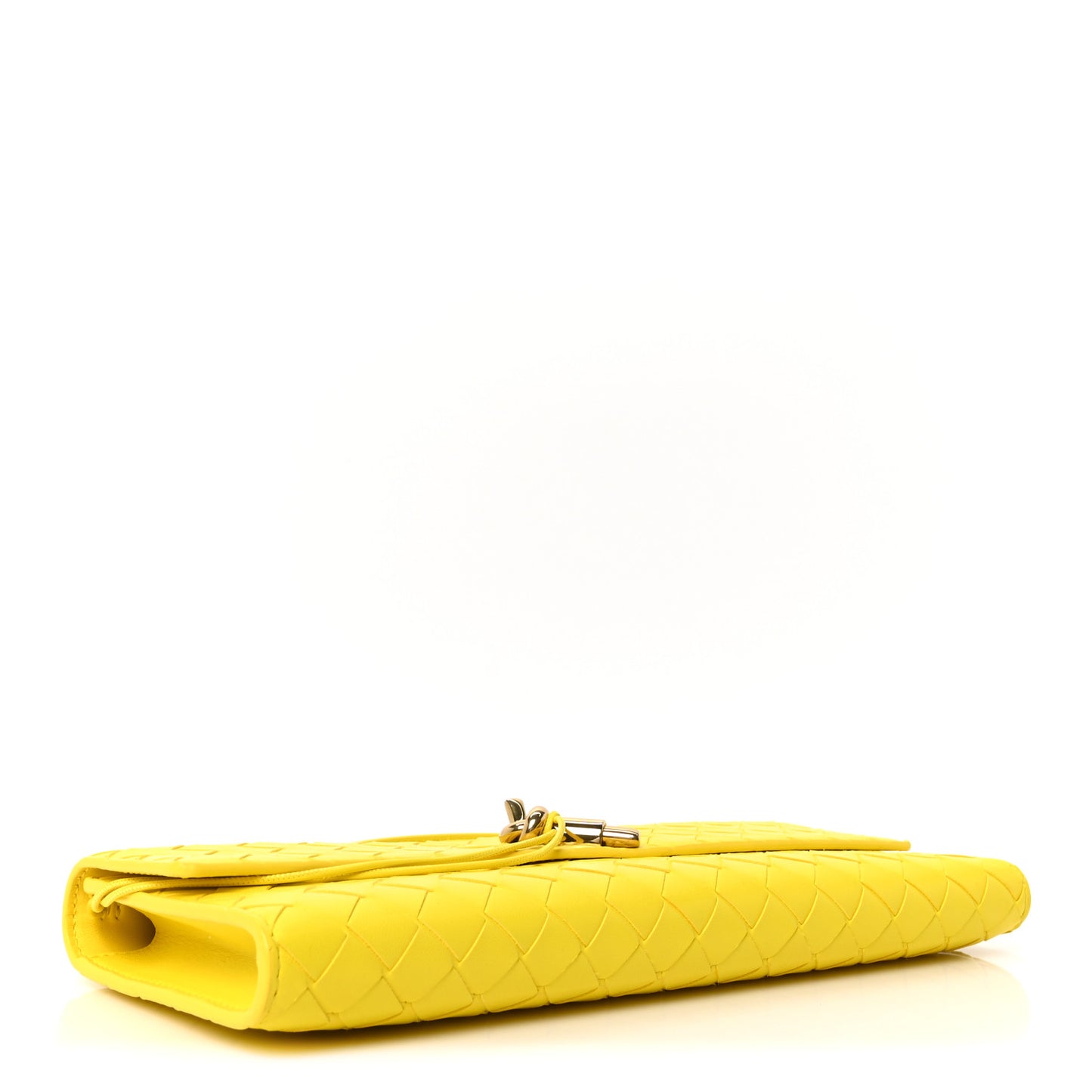 Nappa Intrecciato Long Andiamo Top Handle Clutch Sulfur