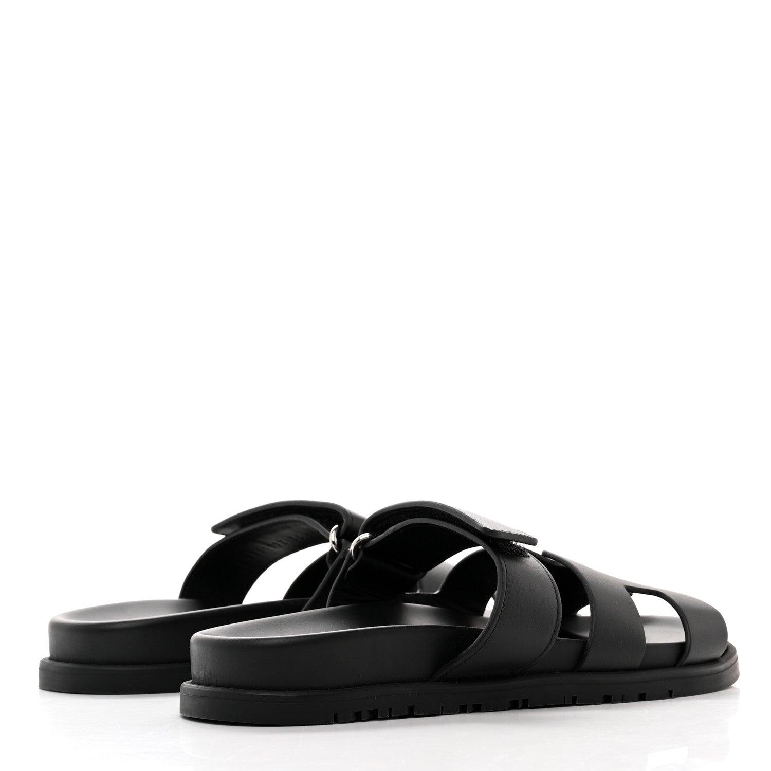 Hermes Calfskin Womens Chypre Sandals 36 Black 4 of 9