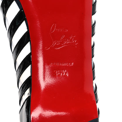 Christian Louboutin Patent PVC Striped A6 Flats 36.5 Black 8 of 9