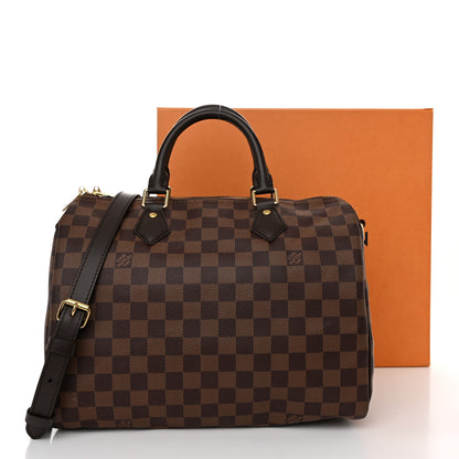 Louis Vuitton Damier Ebene Speedy Bandouliere 30 9 of 9