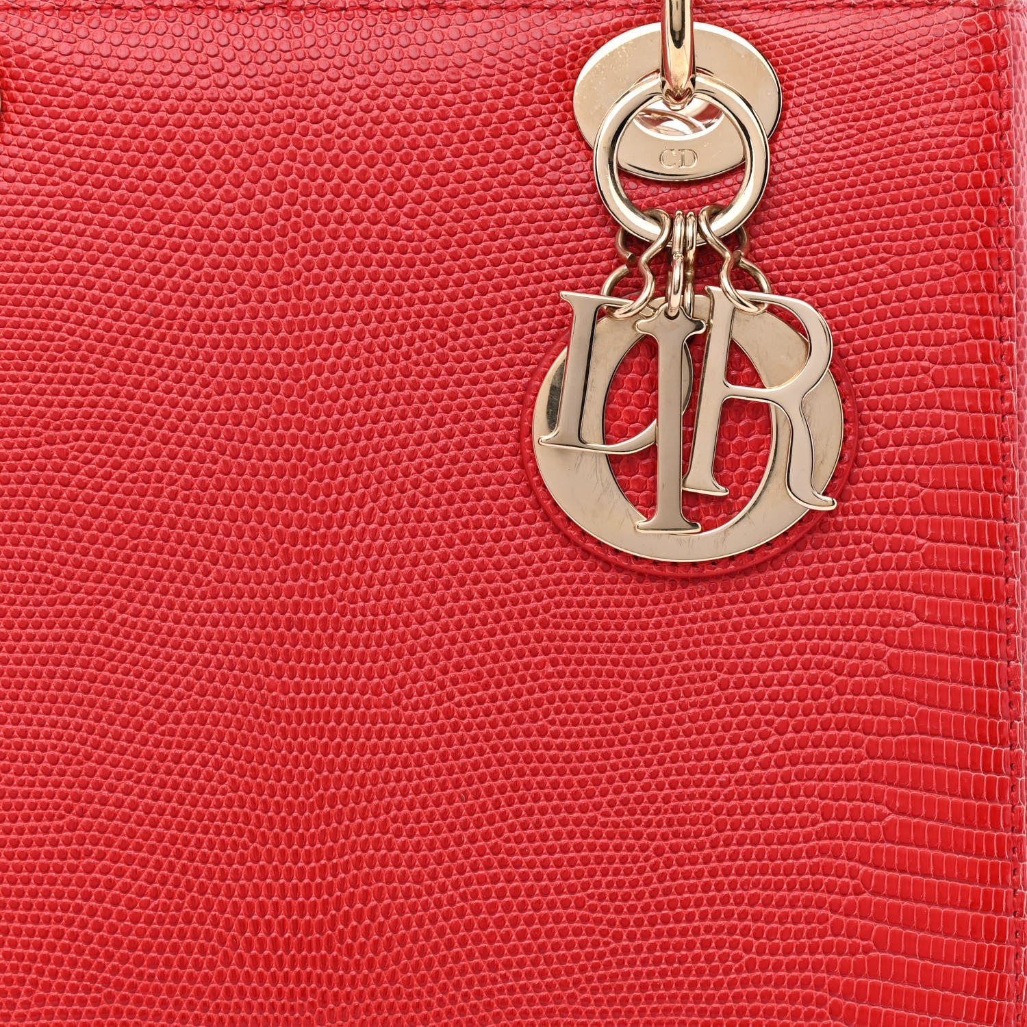 Christian Dior Lizard Medium Lady Dior Red 8 of 10