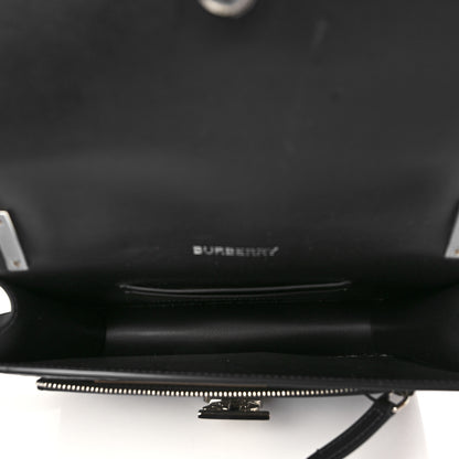 Burberry Calfskin Monogram TB Bag Black White 3 of 6