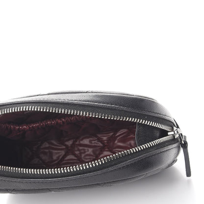 Chanel Lambskin Quilted Small Curvy Pouch Cosmetic Case Black 5 of 10