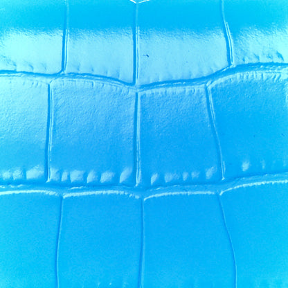 Balenciaga Shiny Calfskin Crocodile Embossed Hourglass Top Handle Bag XS Cyan 9 of 11