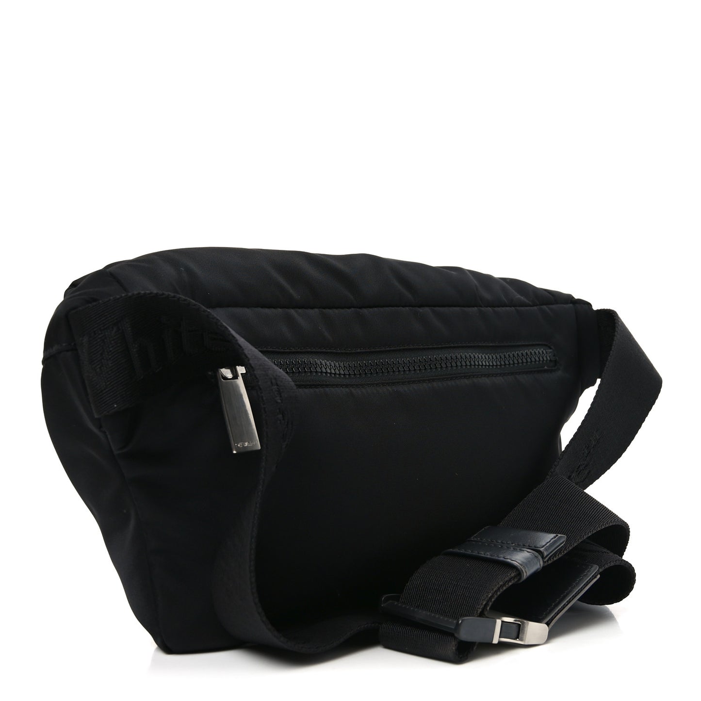 Nylon Logo Print Belt Bag Black