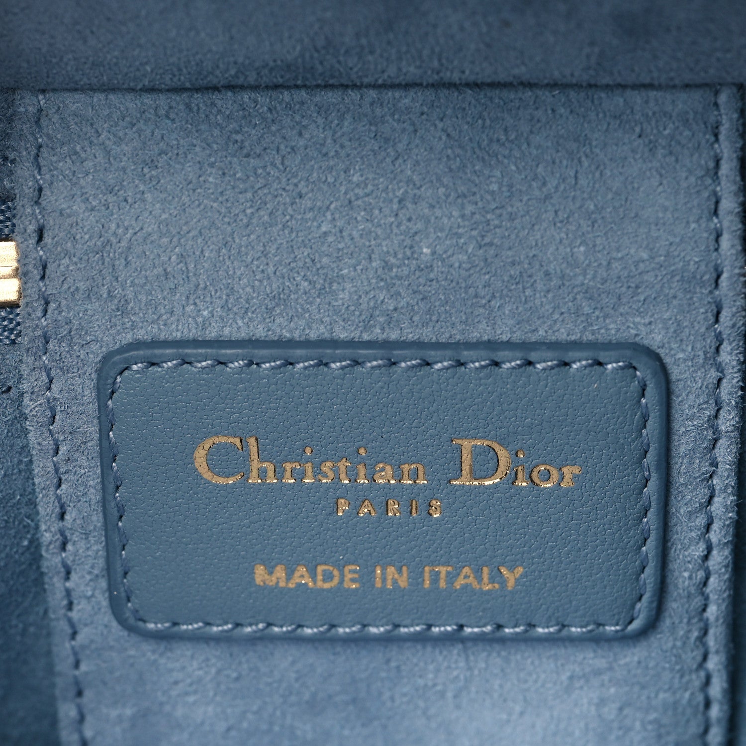 Christian Dior Lambskin Cannage Micro Lady Dior Vanity Case Blue 7 of 9