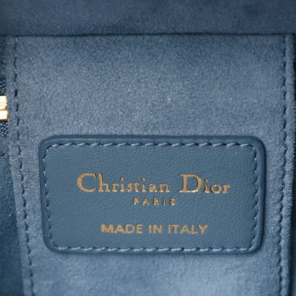Christian Dior Lambskin Cannage Micro Lady Dior Vanity Case Blue 7 of 9