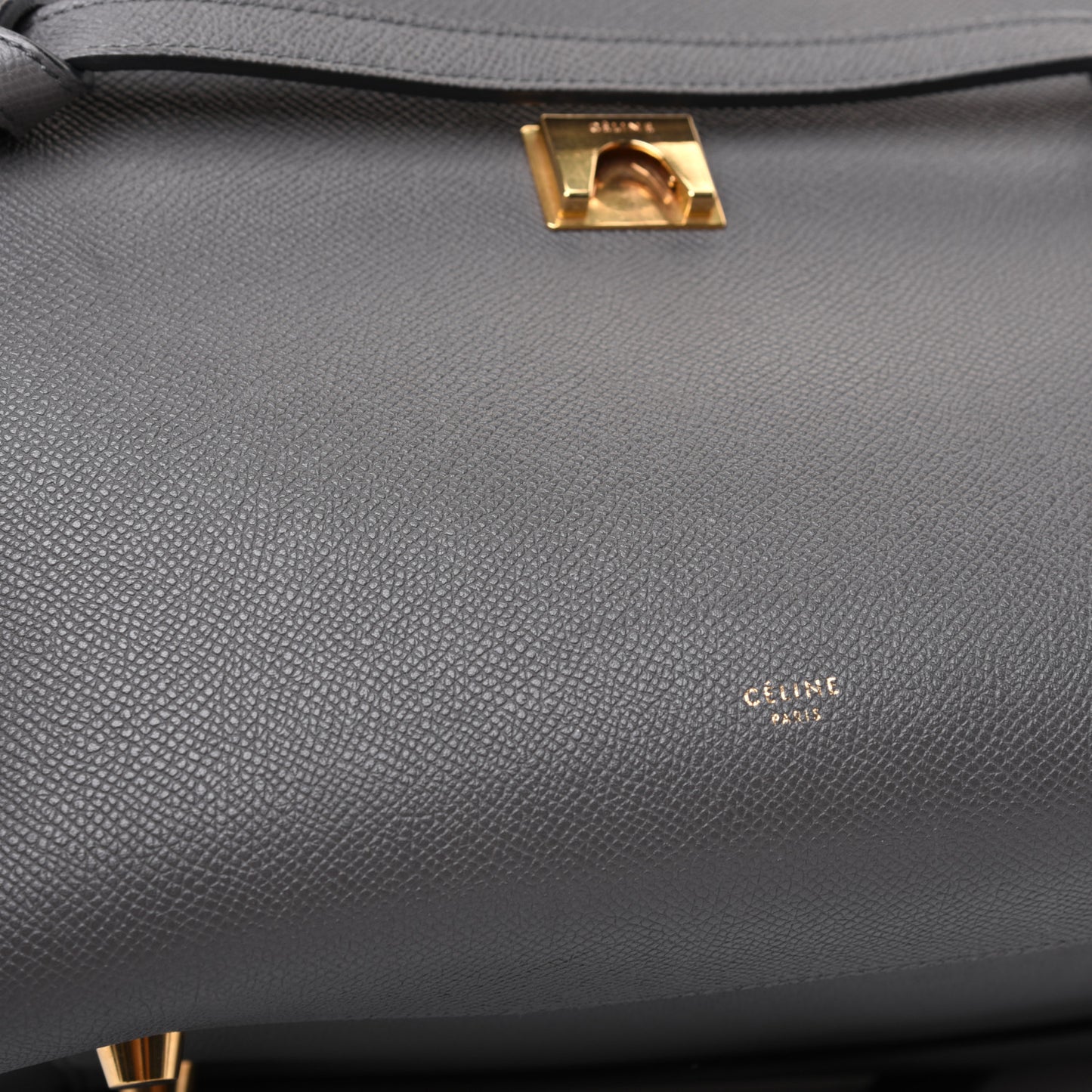 Grained Calfskin Mini Belt Bag Grey