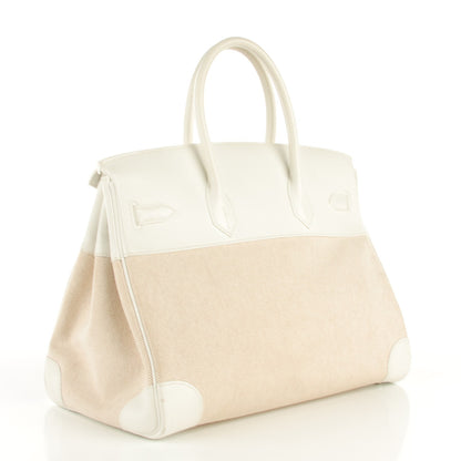 Hermes Toile Swift Birkin 35 White 3 of 17