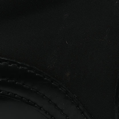 Prada Spazzolato Rois Nylon Metal Triangle Logo Monolith Pouch Pocket 55mm Boots 39.5 Black 13 of 15
