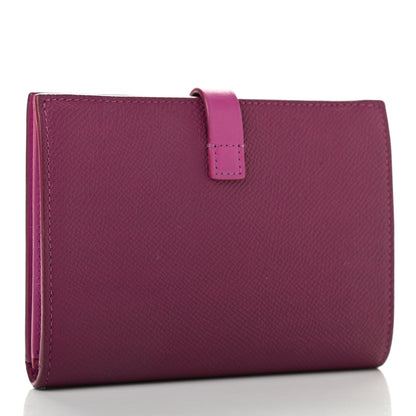 Celine Grained Calfskin Medium Multifunction Strap Wallet Magenta 3 of 14