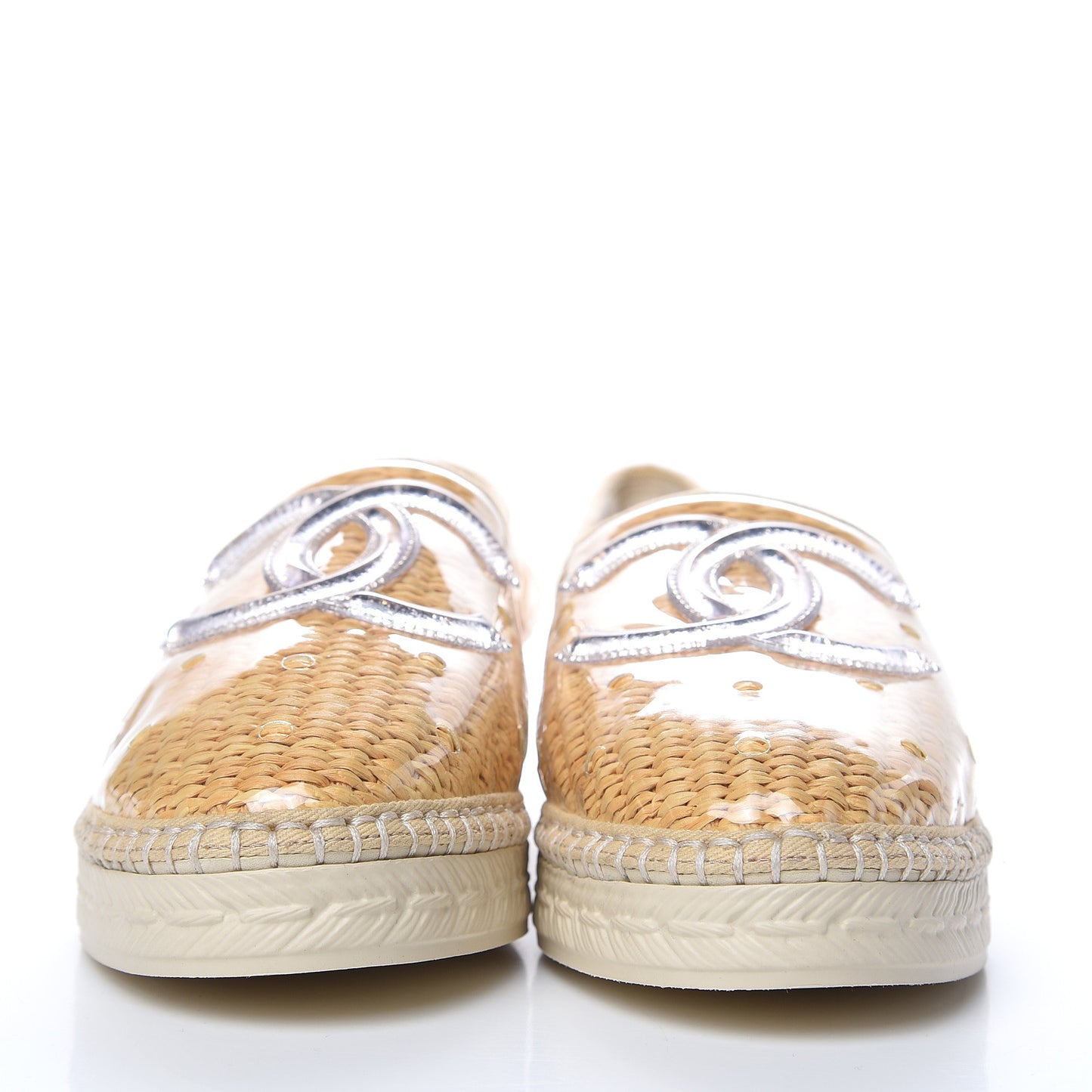 PVC Raffia CC Espadrilles 36 Beige