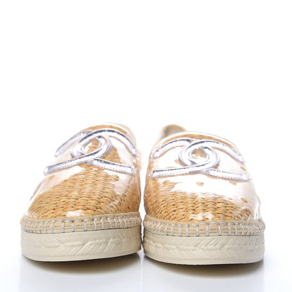 Chanel PVC Raffia CC Espadrilles 36 Beige 2 of 8